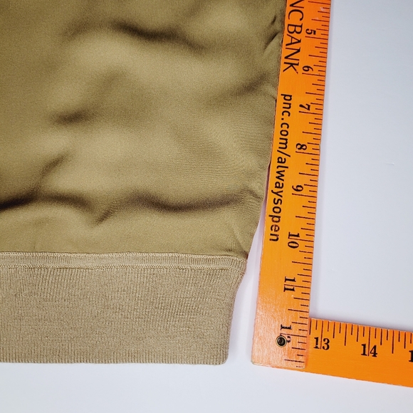 Theory Project Silk Georgette Combo Sweater Women's Small Camel Long Sleeve Flaw - Picture 6 of 11